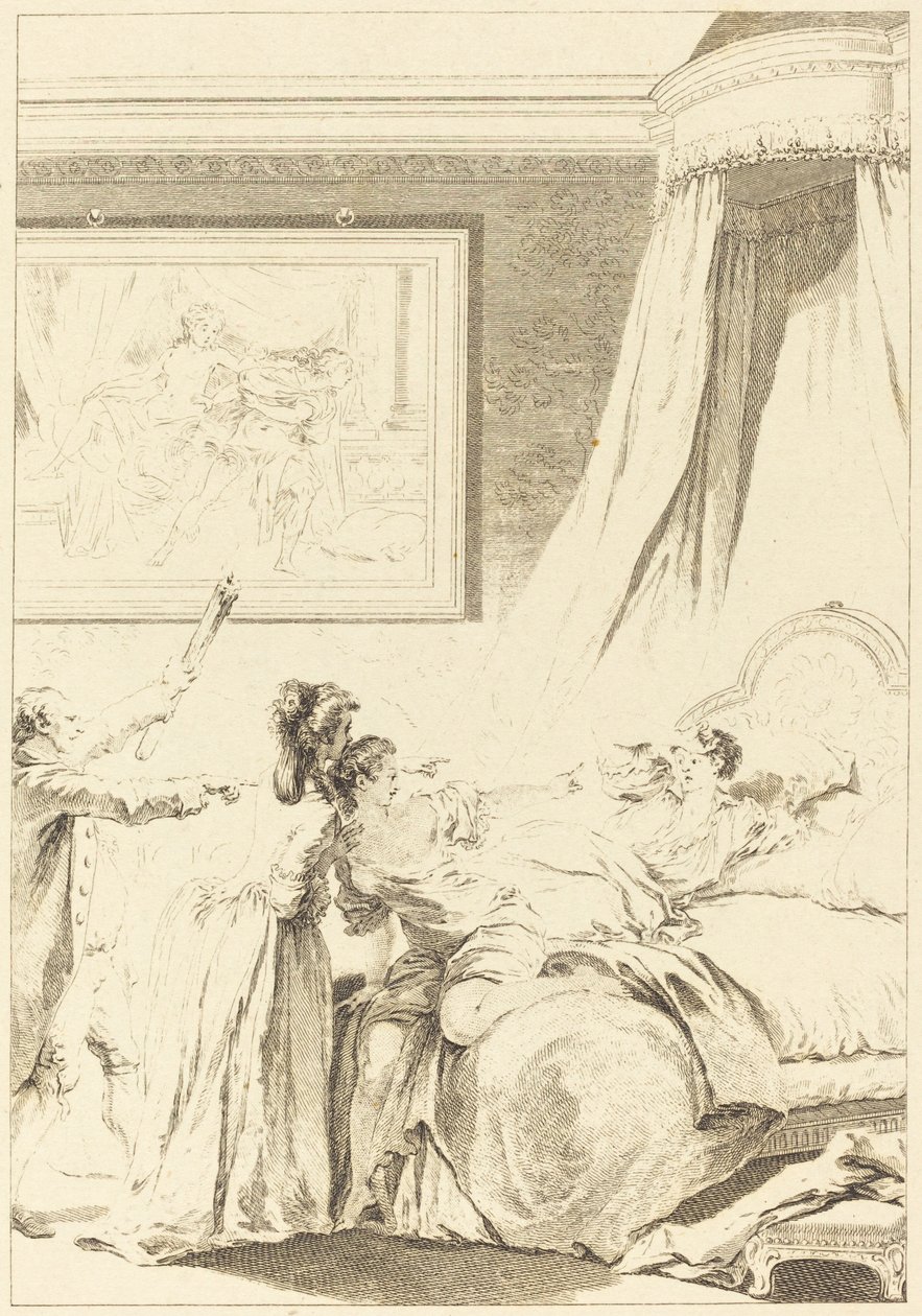 煤气中毒 作者 Louis Michel Halbou 和 Antoine Jean Duclos 在 Jean Honoré Fragonard 之后