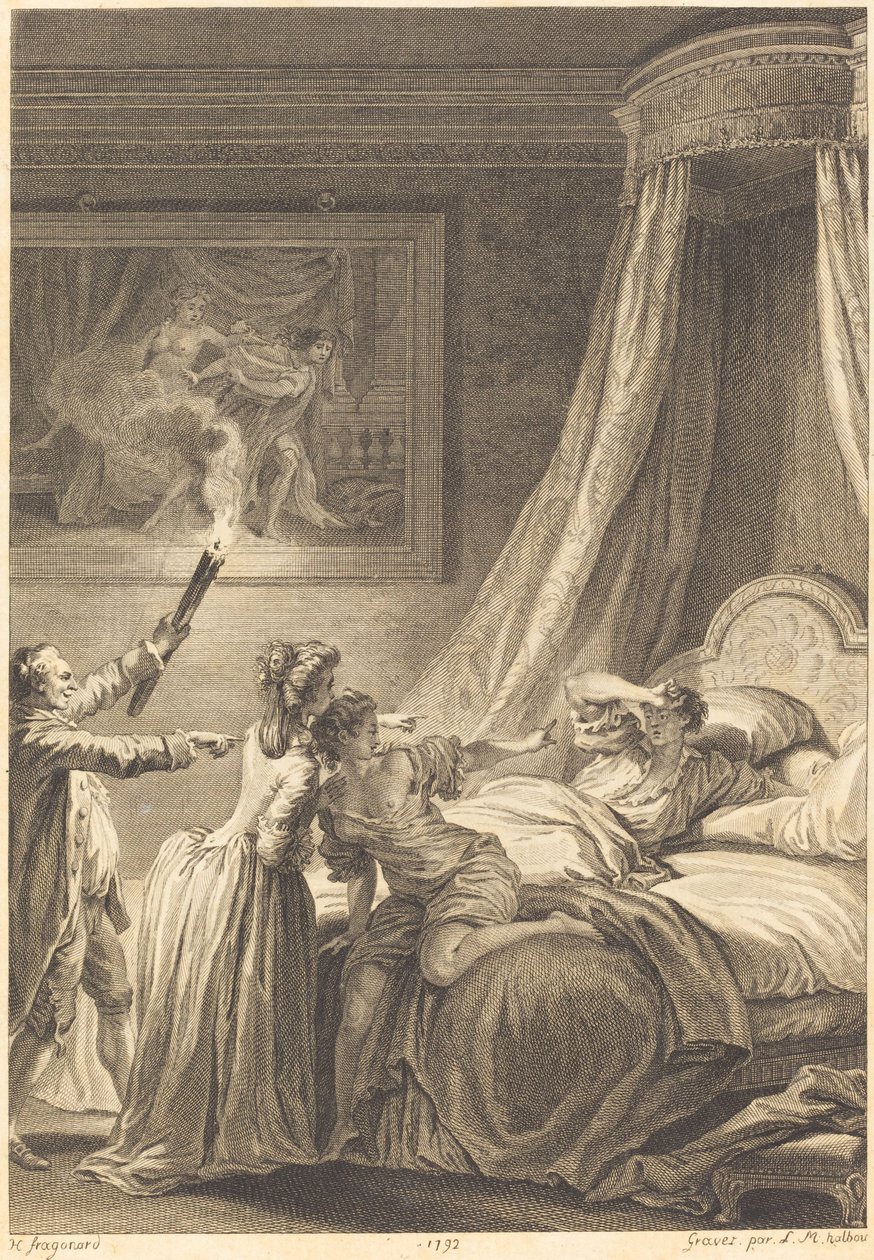 燃气轮机 作者 Louis Michel Halbou 和 Antoine Jean Duclos 在 Jean Honoré Fragonard 之后