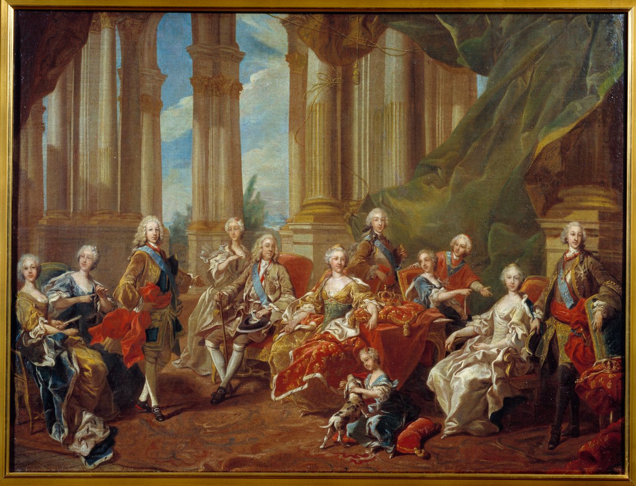 King Philip V (1683 - 1746) of Spain and his family. Sketch by Louis Michel Van Loo (1707-1771) 作者 路易斯·米歇尔·范·卢