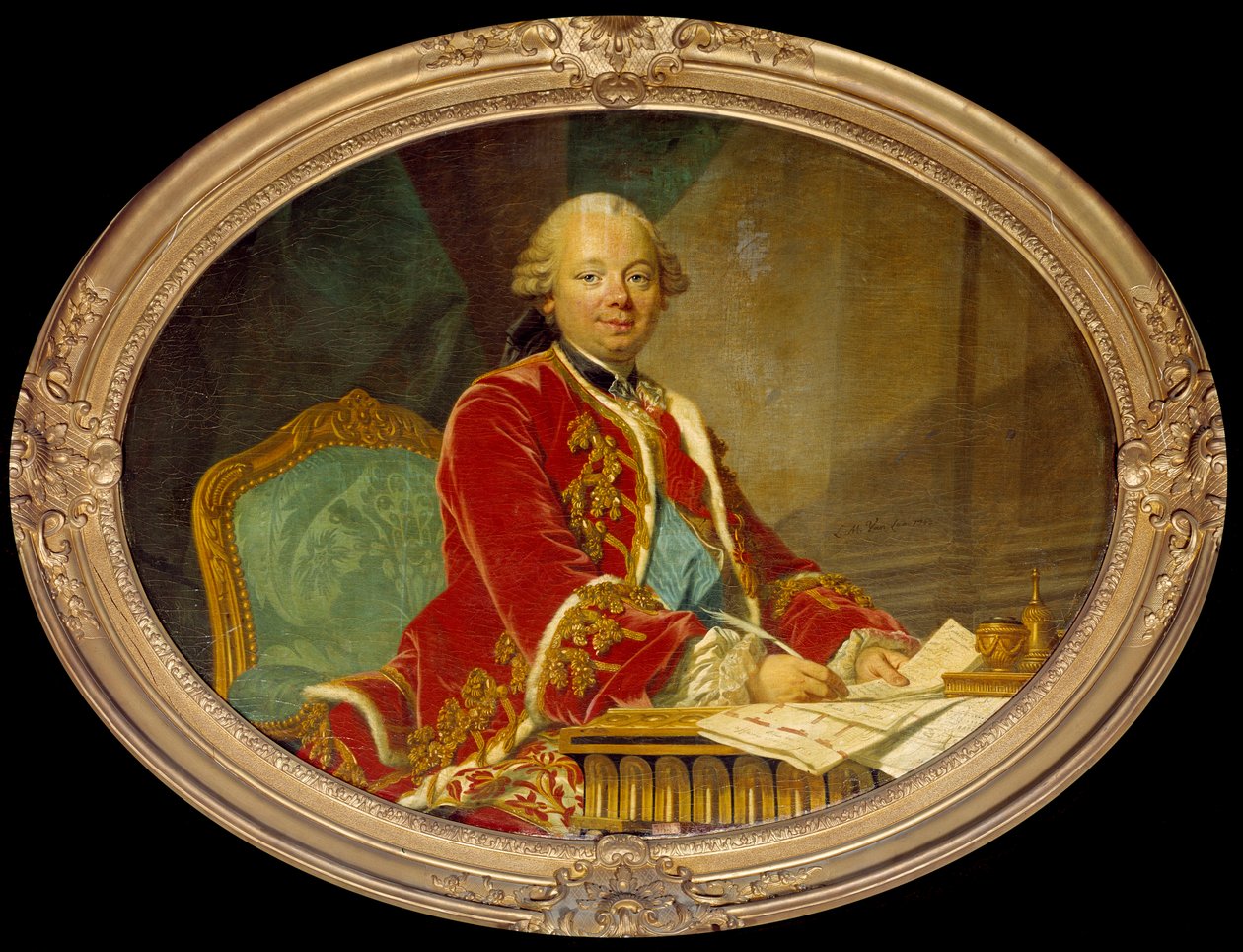 Portrait of Etienne Francois, Duke of Choiseul Stainville (1719 -1785) minister. Louis Michel Van Loo (1707 - 1771) 作者 路易斯·米歇尔·范·卢