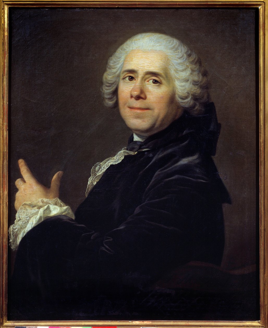 Pierre Carlet de Chamblain de Marivaux 的肖像 (1688 - 1763) dit Marivaux，法国作家 - Louis Michel Van Loo 的绘画 (1707 - 1771) 作者 路易斯·米歇尔·范·卢
