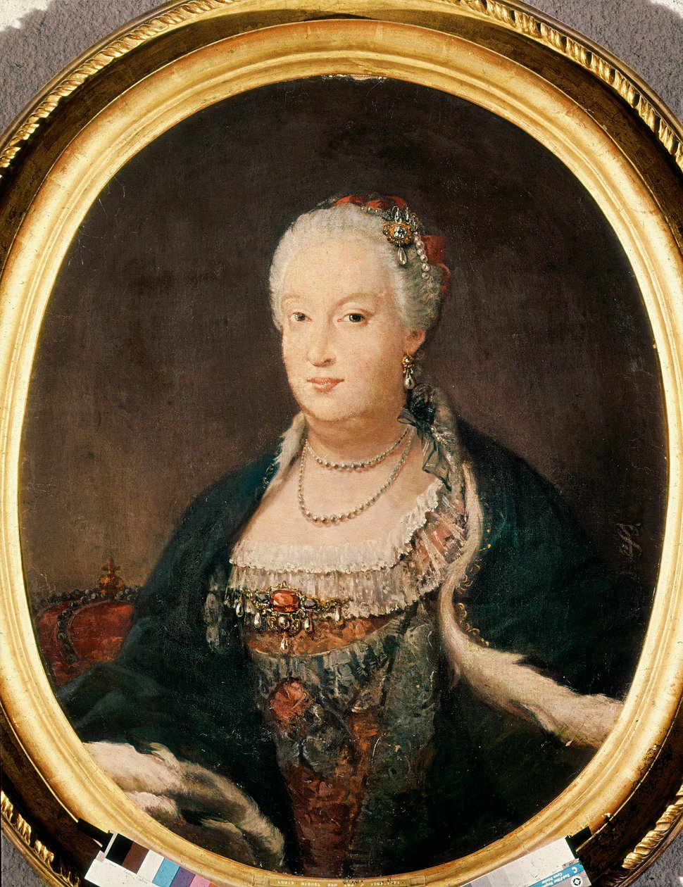 Barbara de Braganza (1711-1758)，西班牙女王（1746-1758）斐迪南六世的妻子 作者 路易斯·米歇尔·范·卢
