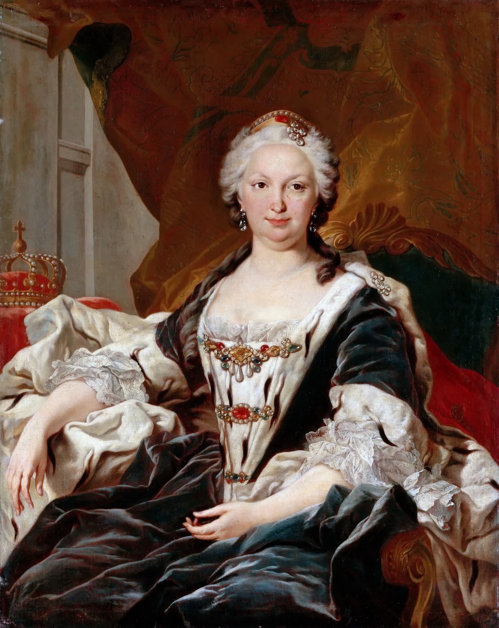 Elisabeth Farnese 1692-1766，西班牙女王 作者 路易斯·米歇尔·范·卢