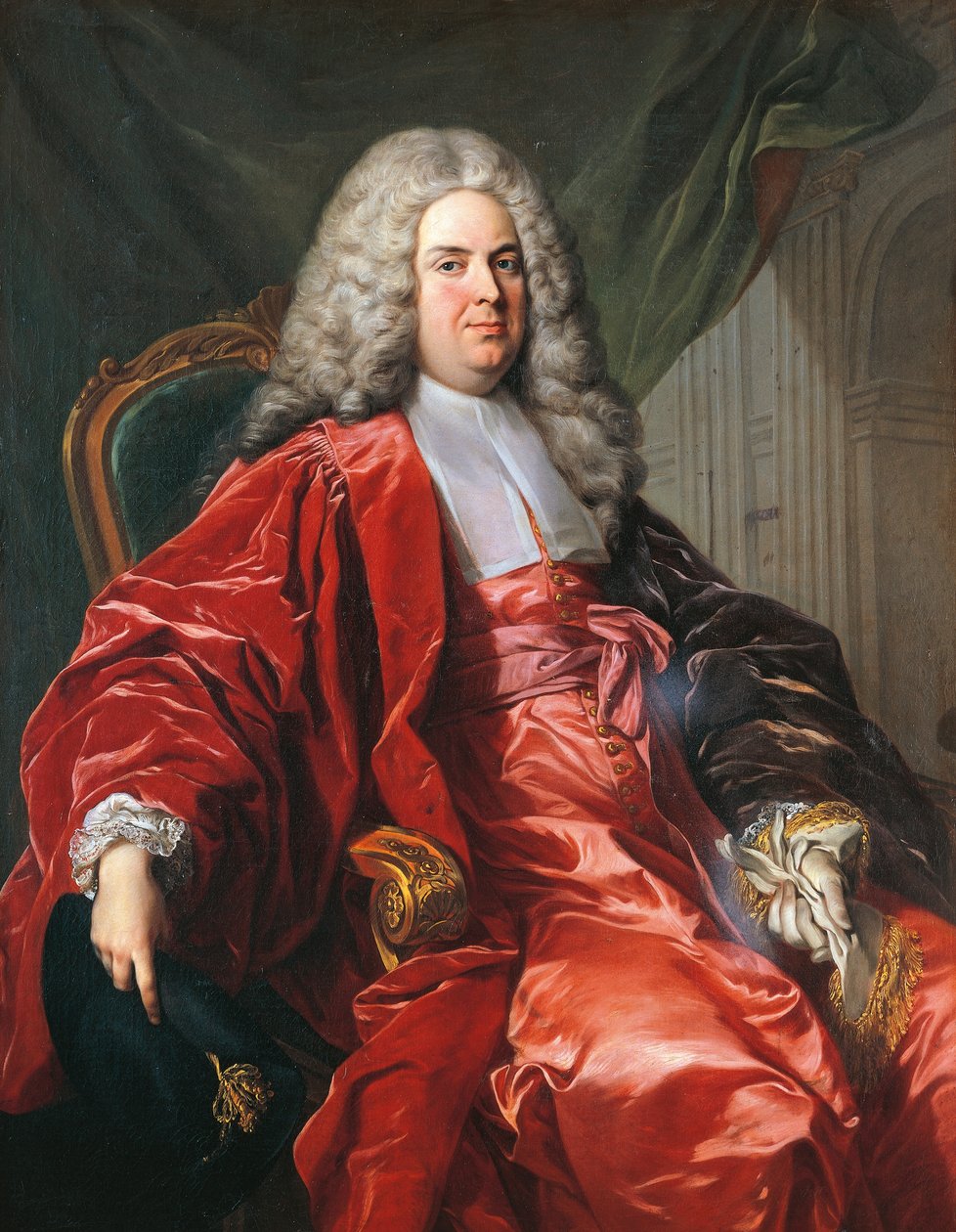 米歇尔-艾蒂安-涂尔干（1690-1751）的肖像，由朗特伊尔-米歇尔-范-卢（1707-1771）绘制 作者 路易斯·米歇尔·范·卢