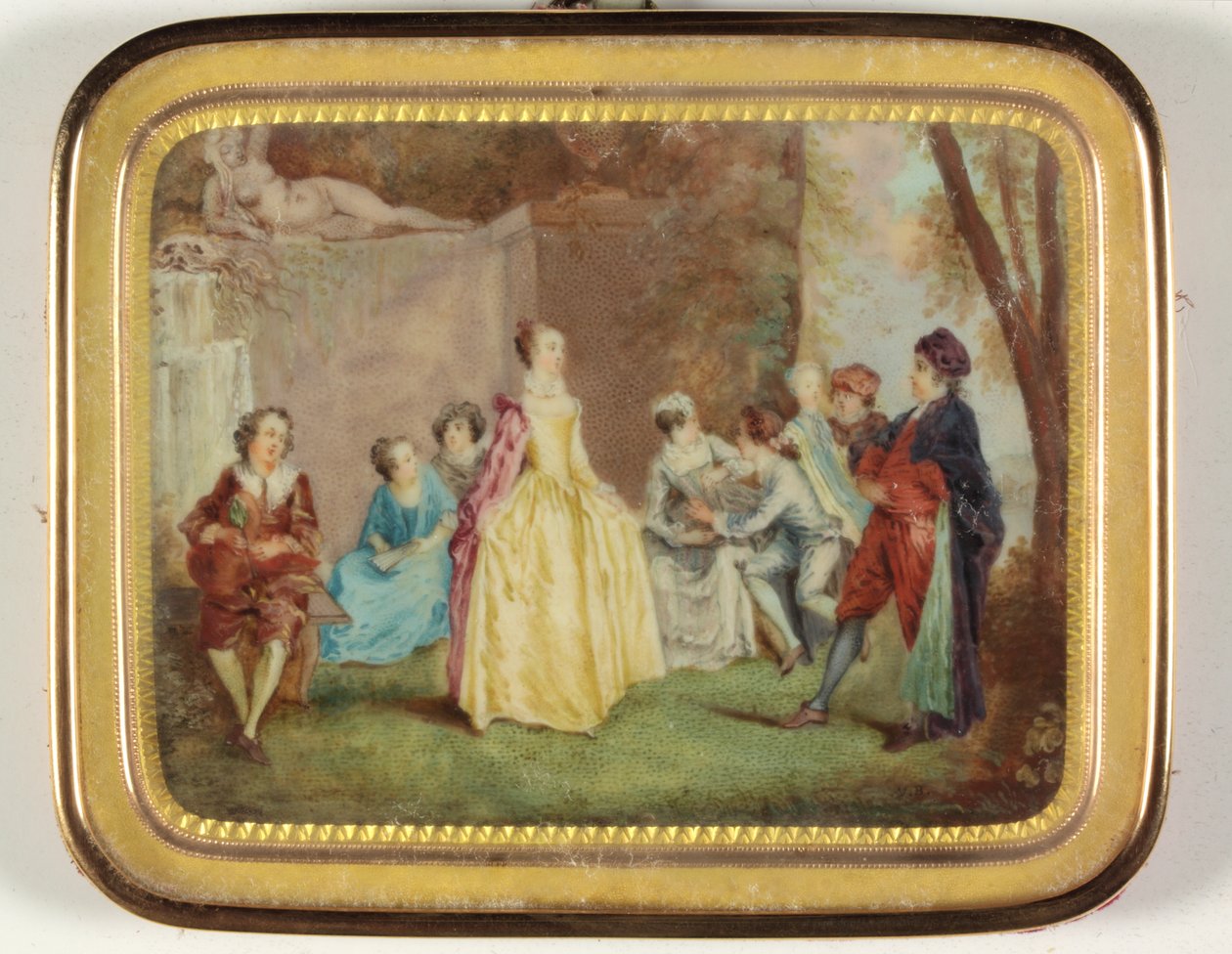 Fete Champetre (珐琅质) 作者 Louis Nicolas van (方式) Blarenberghe