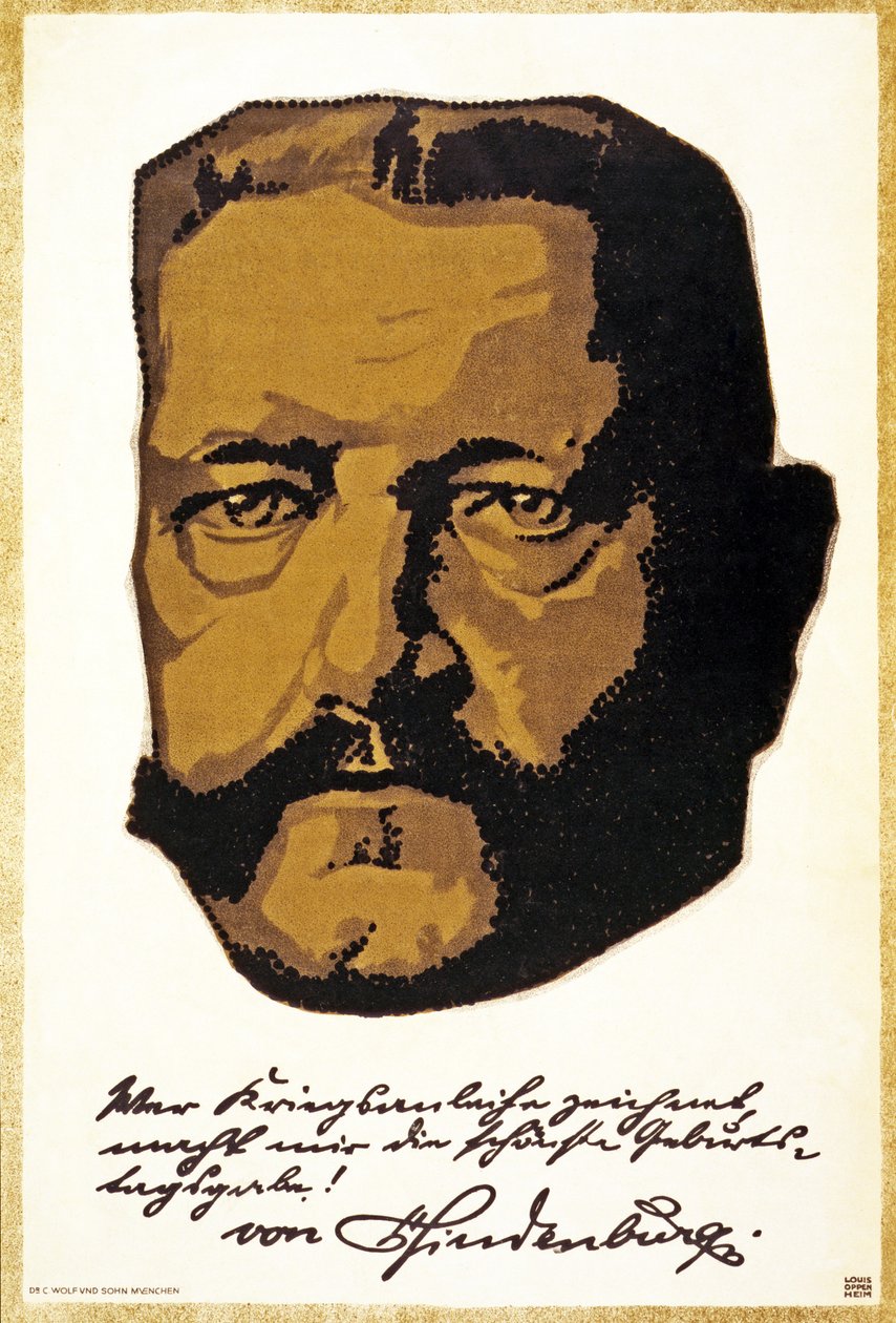 General Field Marshall Paul von Hindenburg，酒吧的肖像。慕尼黑，1917年 作者 路易斯·奥本海姆