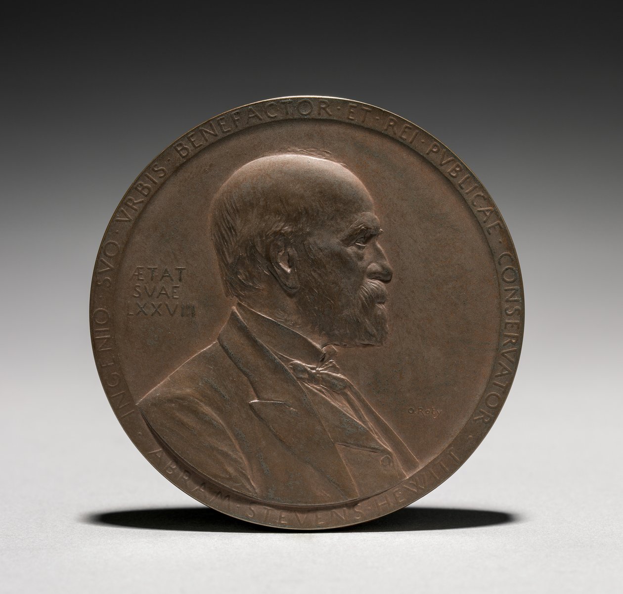 Medal: Abram Stevens Hewitt , 1875-1925. 作者 路易斯·奥斯卡·罗蒂
