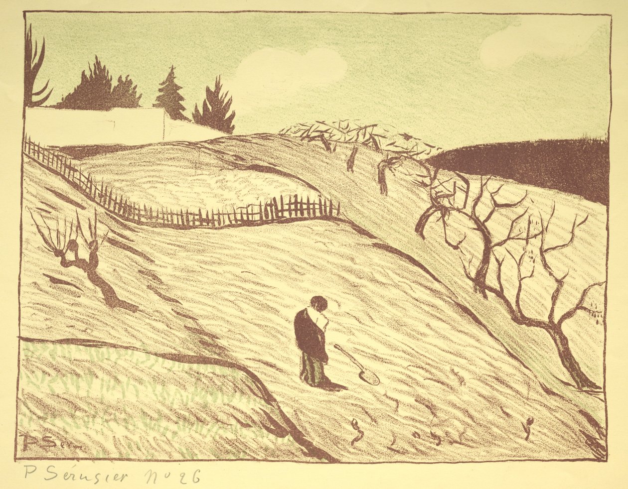 景观，1893年。 作者 路易斯·保罗·亨利·塞鲁西耶