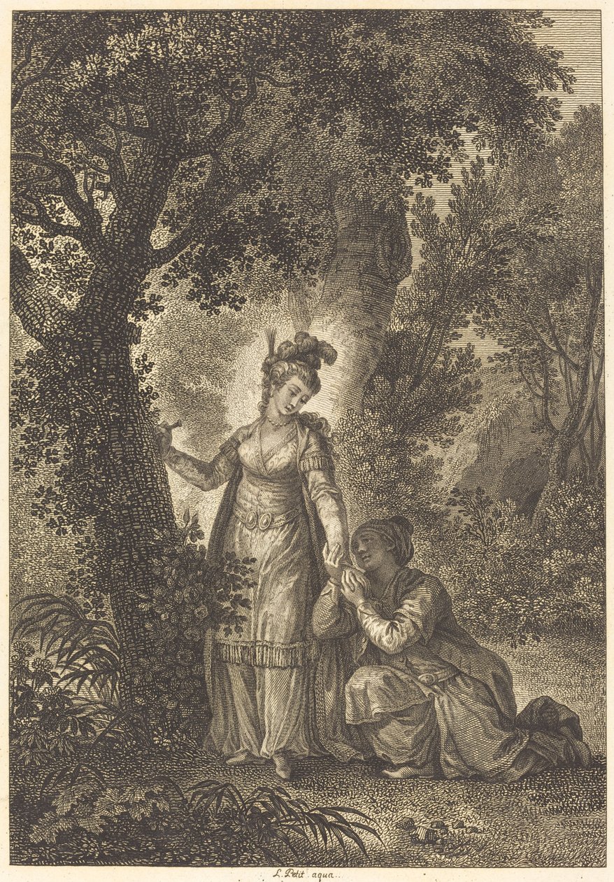 La fiancee du roi de Garbe: The tree 作者 让奥诺雷·弗拉戈纳尔 (Jean Honoré Fragonard) 之后的 Louis Petit
