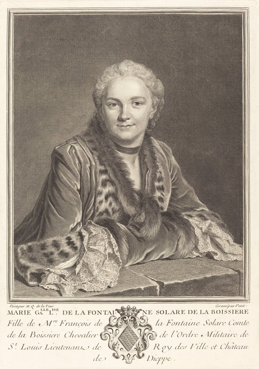 Marie Gallelise de la Fontaine 作者 莫里斯·昆汀·德拉图尔之后的路易斯·佩蒂特