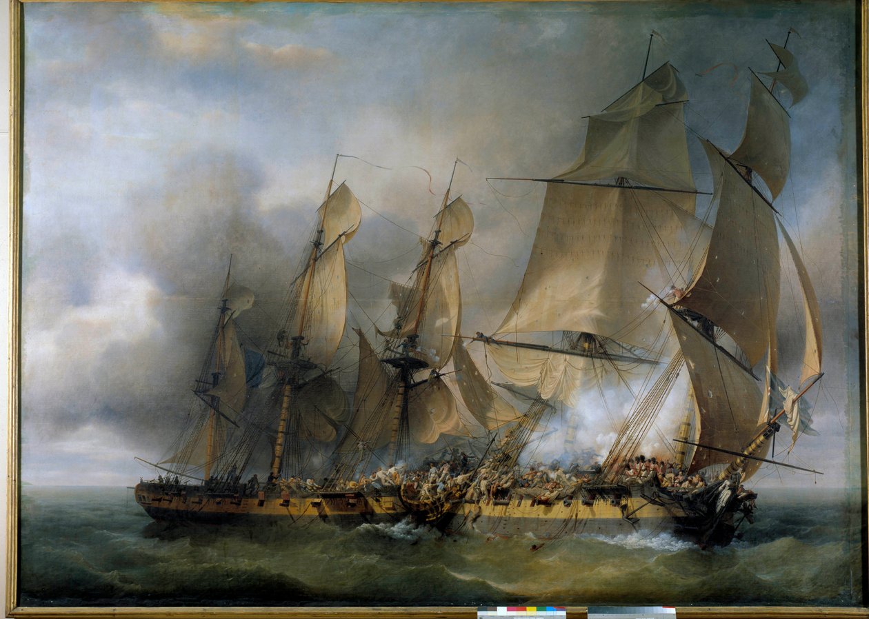 1798 年 12 月 14 日法国护卫舰 La Bayonnaise 和英国护卫舰 L