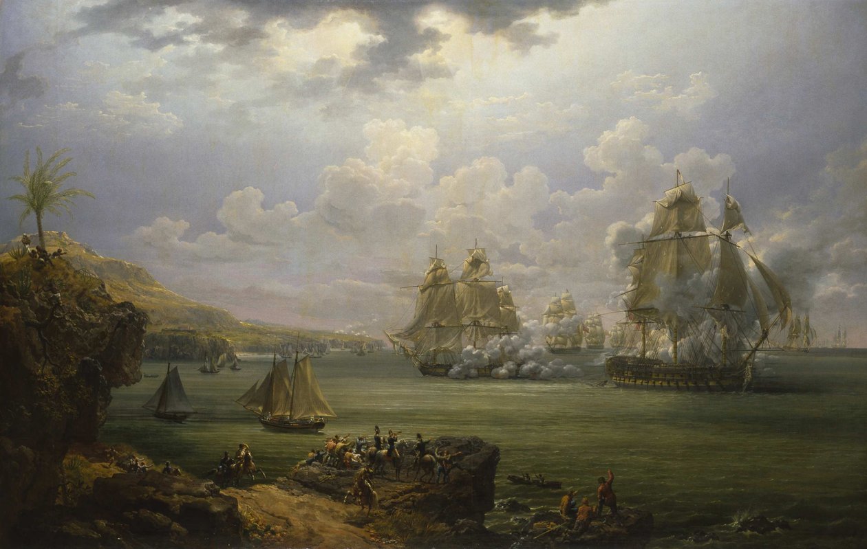 护卫舰 "Poursuivante "号与英国 "Hercule "号的战斗，1803年6月28日，1803年。 作者 路易·菲利普·克雷潘