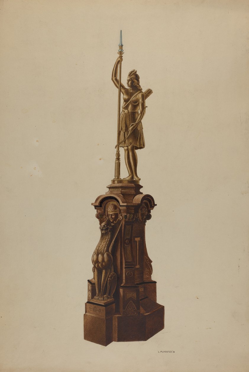 Newel Post, 1938年。 作者 路易斯·普罗斯特德