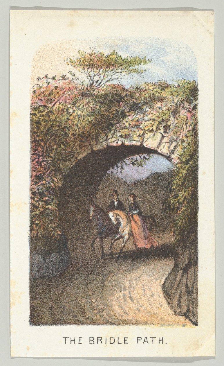 马桥小路》，选自《纽约中央公园的风景》系列，第2部分，1864年。 作者 路易斯·普朗