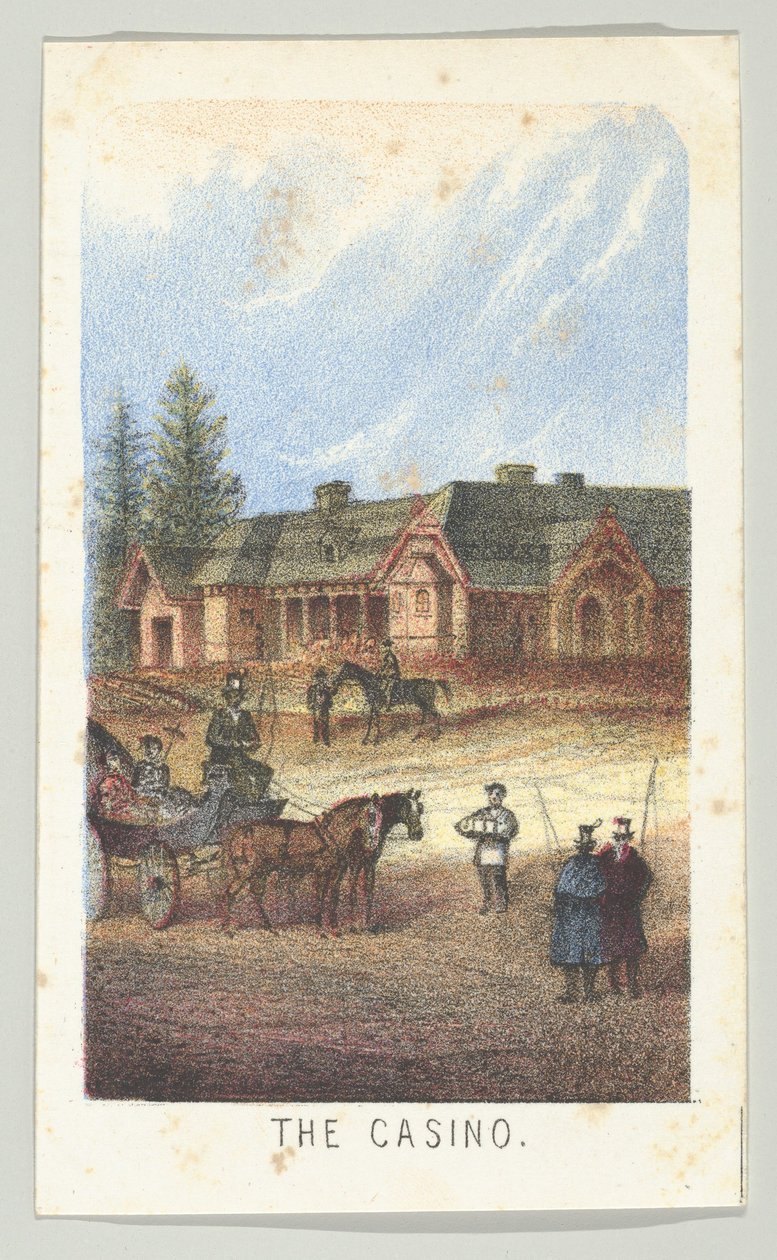 赌场，出自《纽约中央公园的风景》系列，第3部分，1864年。 作者 路易斯·普朗