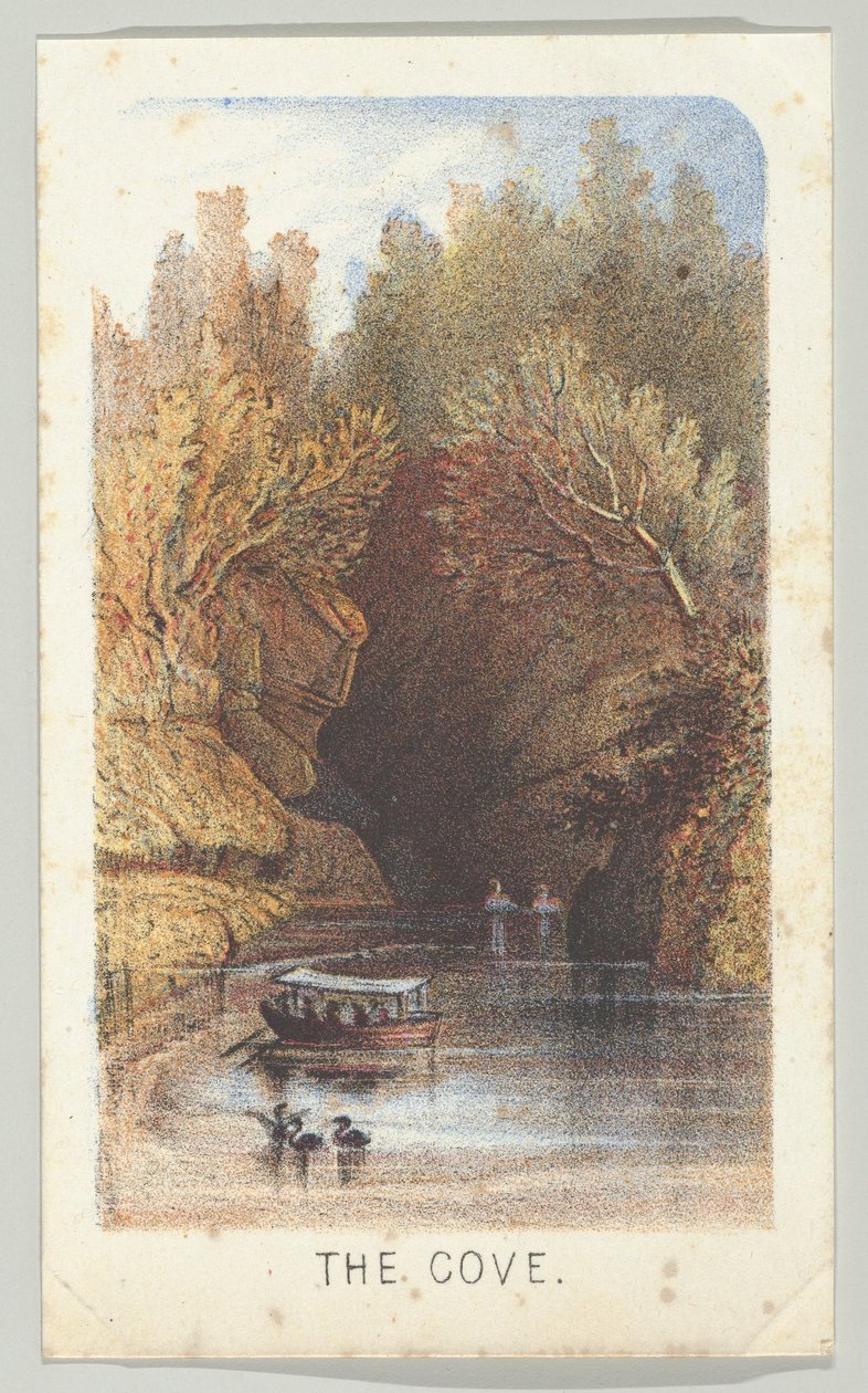海湾，出自《纽约中央公园的风景》系列，第三部分，1864年。 作者 路易斯·普朗