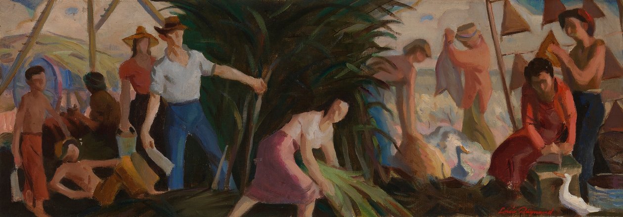 收获》（壁画研究，路易斯安那州阿比维尔邮局） 作者 路易斯雷诺