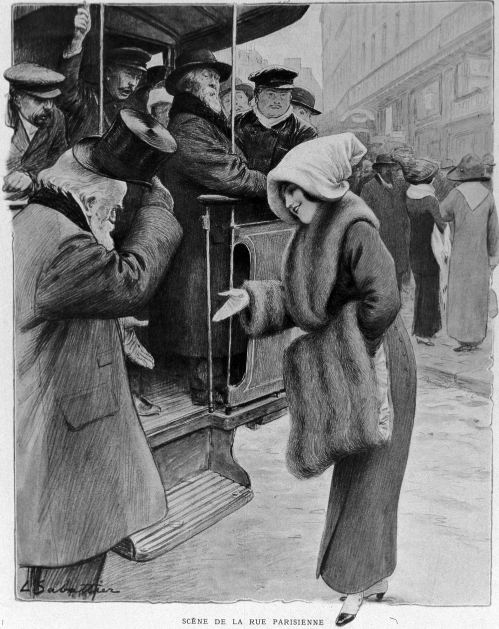 Politesse: Scene of the Parisian street - Galenterie d