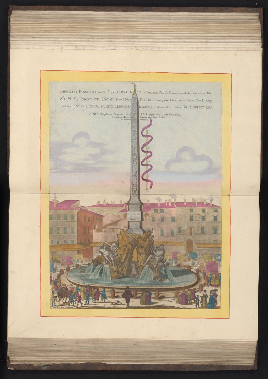 罗马Vierstromenfontein Obelisco Panphilio gia nell ippodrom (...)（物体上的标题） 作者 路易斯·鲁耶