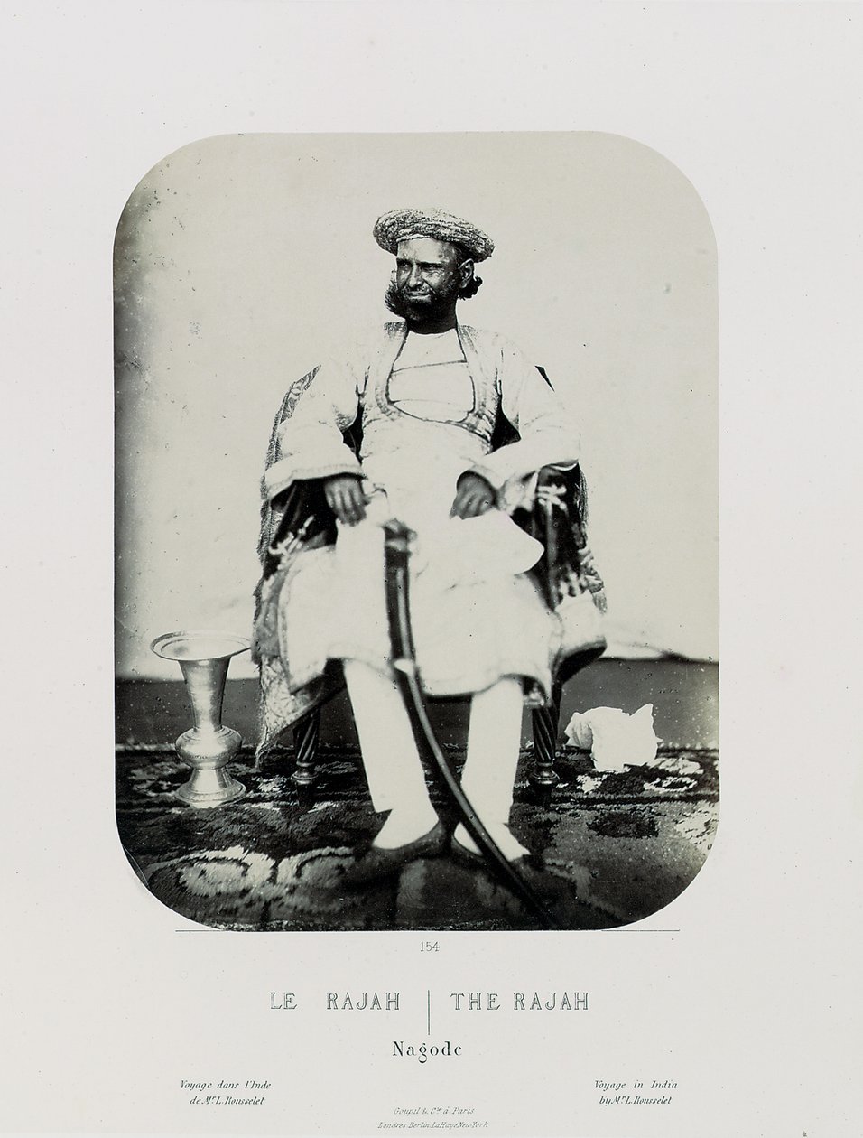 水罐Navas Oudeypour岛上的皇家小木屋； The Rajah，c.1865-68（albumen打印） 作者 路易·罗素（Louis Rousselet）