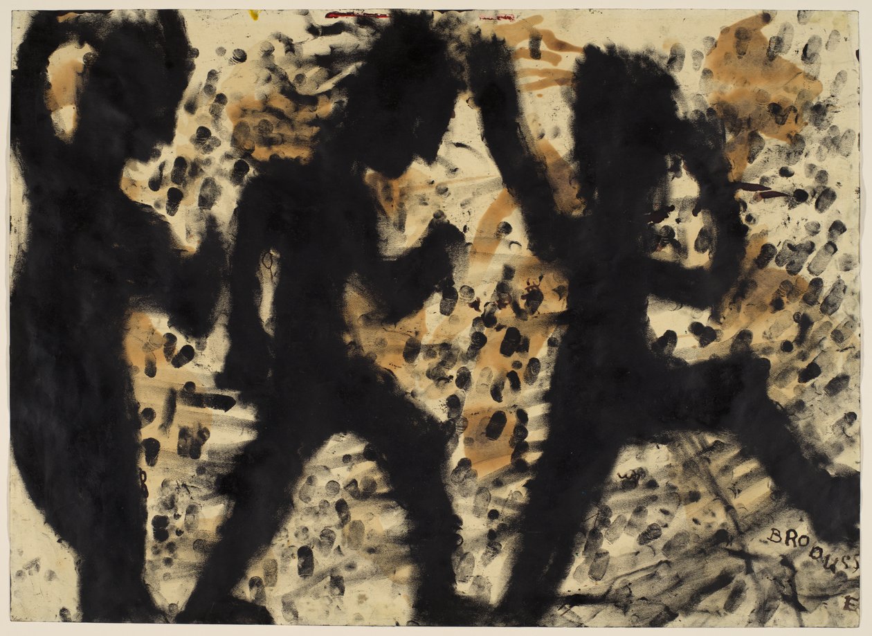 Brousse and Frapper，recto，c.1937-1942（油水粉和纸上墨水） 作者 路易斯·索特