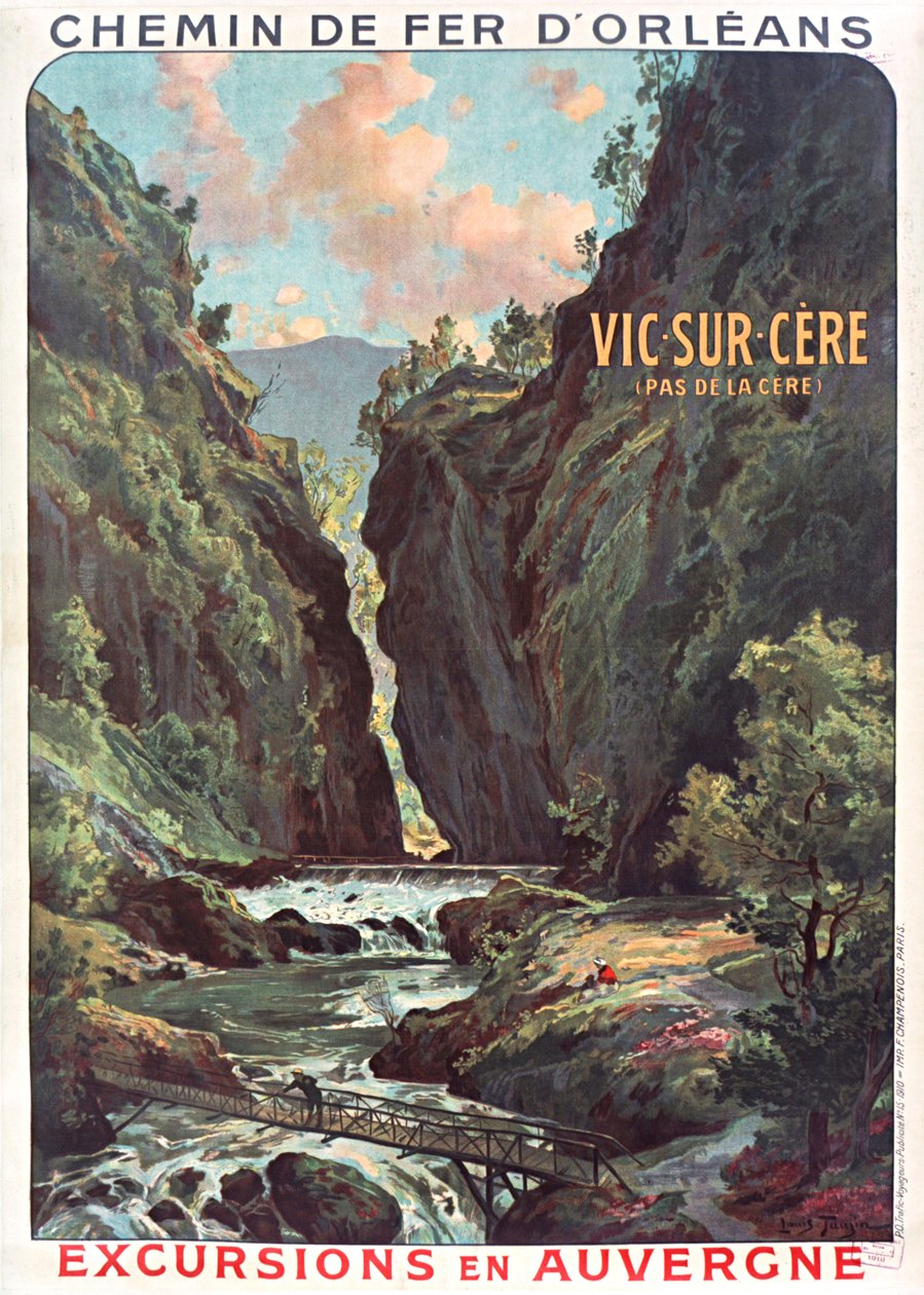 奥尔良铁路公司。Vic-sur-Cère，约1900-1910。 作者 路易·陶金