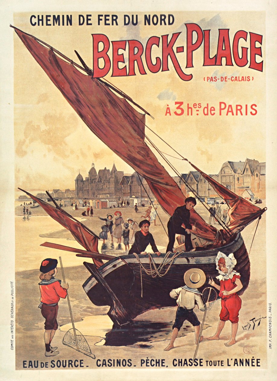 北部铁路公司。Berck-Plage，约1910年。 作者 路易·陶金