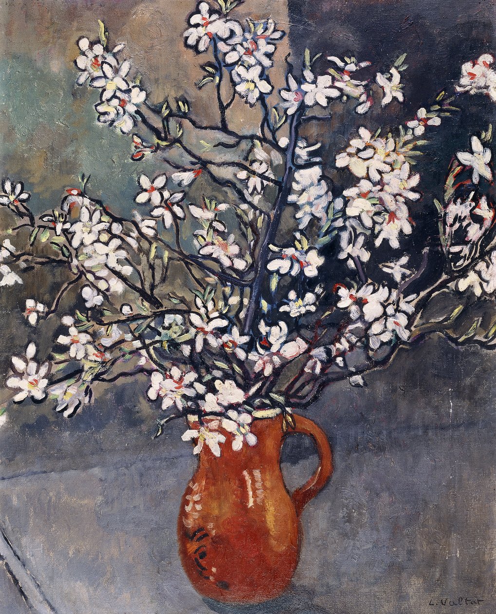 杏花，c.1925（布面油画） 作者 路易斯·瓦尔塔特