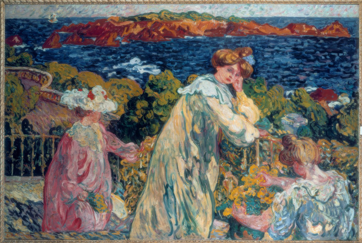 路易-瓦尔塔，《阳台上的女人》/布面油画，1905 年 作者 路易斯·瓦尔塔特