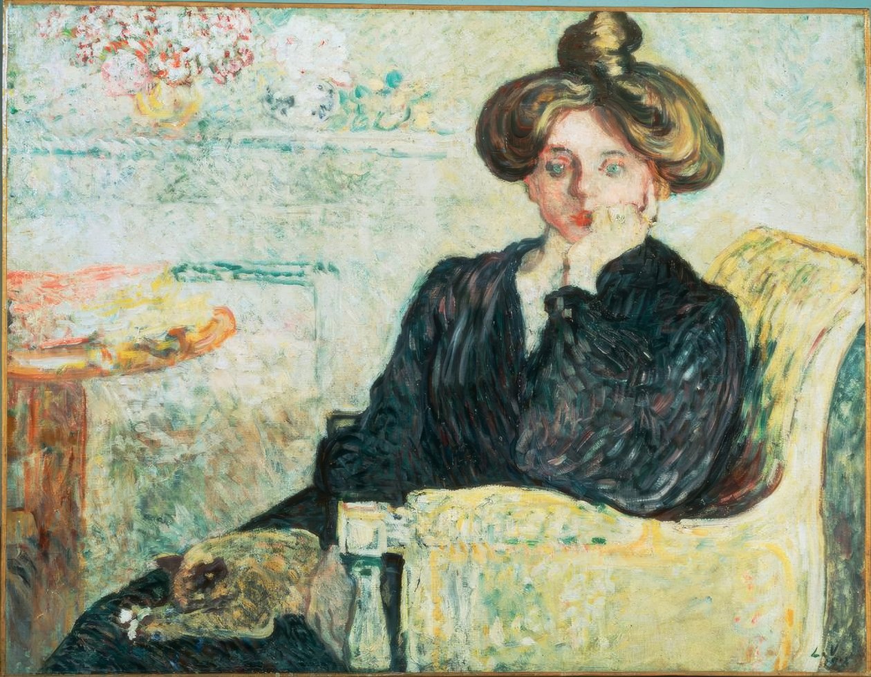 路易-瓦尔特，《沉思的少女》/布面油画，1903 年 作者 路易斯·瓦尔塔特