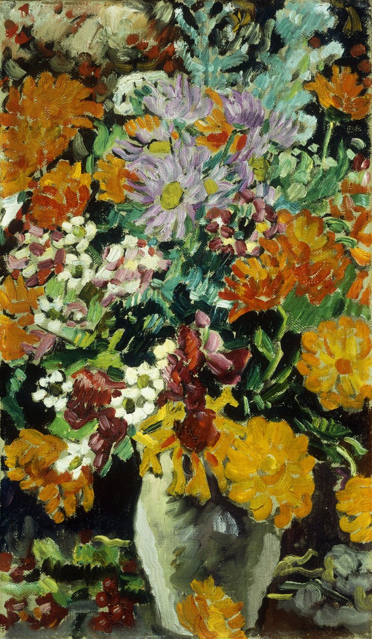 花瓶；花瓶，约 1930 年（布面油画） 作者 路易斯·瓦尔塔特