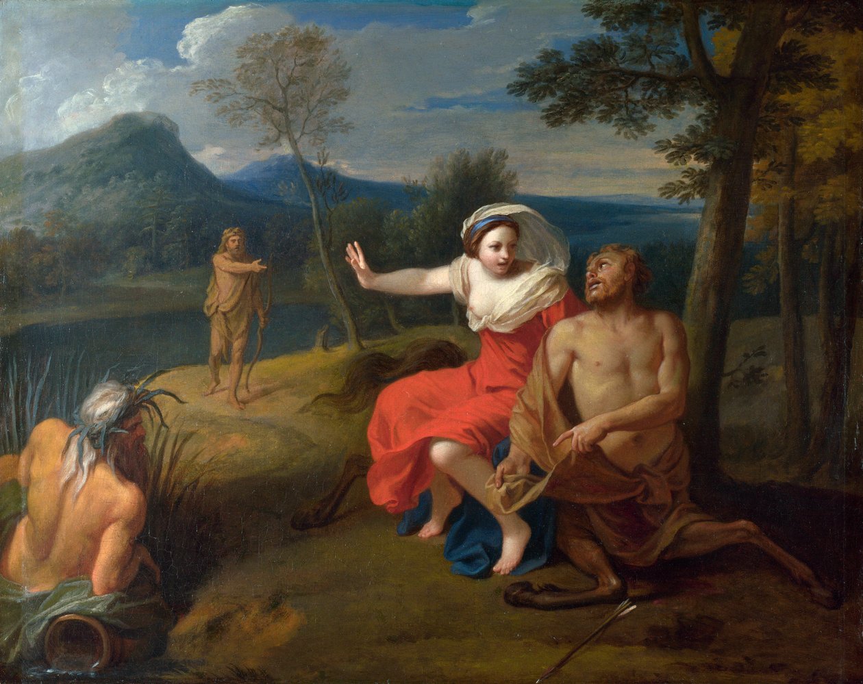 Nessos (Nessus) et Dejanire - Boullogne, Louis de, the Younger (1654-1733) Nessus and Dejanira 布面油画，约 1705 年伦敦国家美术馆 65,4x80,6 作者 路易·德·博洛涅