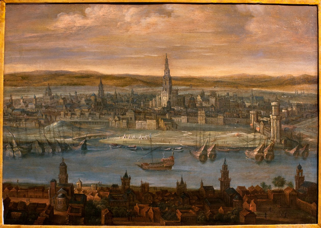 塞维利亚风景--归属于路易-德-考利（1580-1621）的绘画，布面油画，17世纪初--塞维利亚美术博物馆，西班牙 作者 路易·德·考拉里