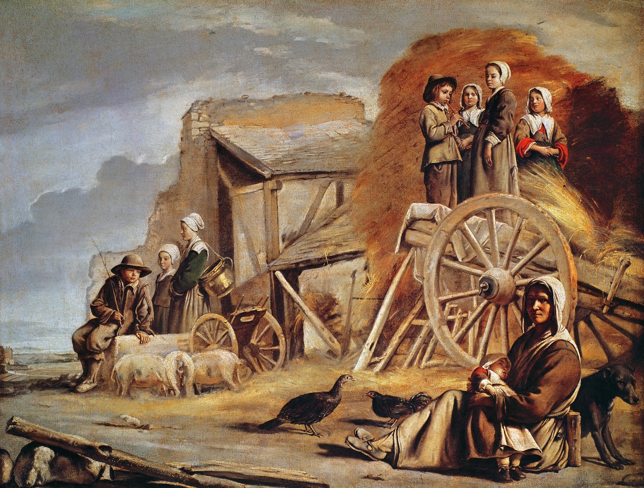 1641年的Haycart，或者从Haymaking回归 作者 路易·勒·奈恩