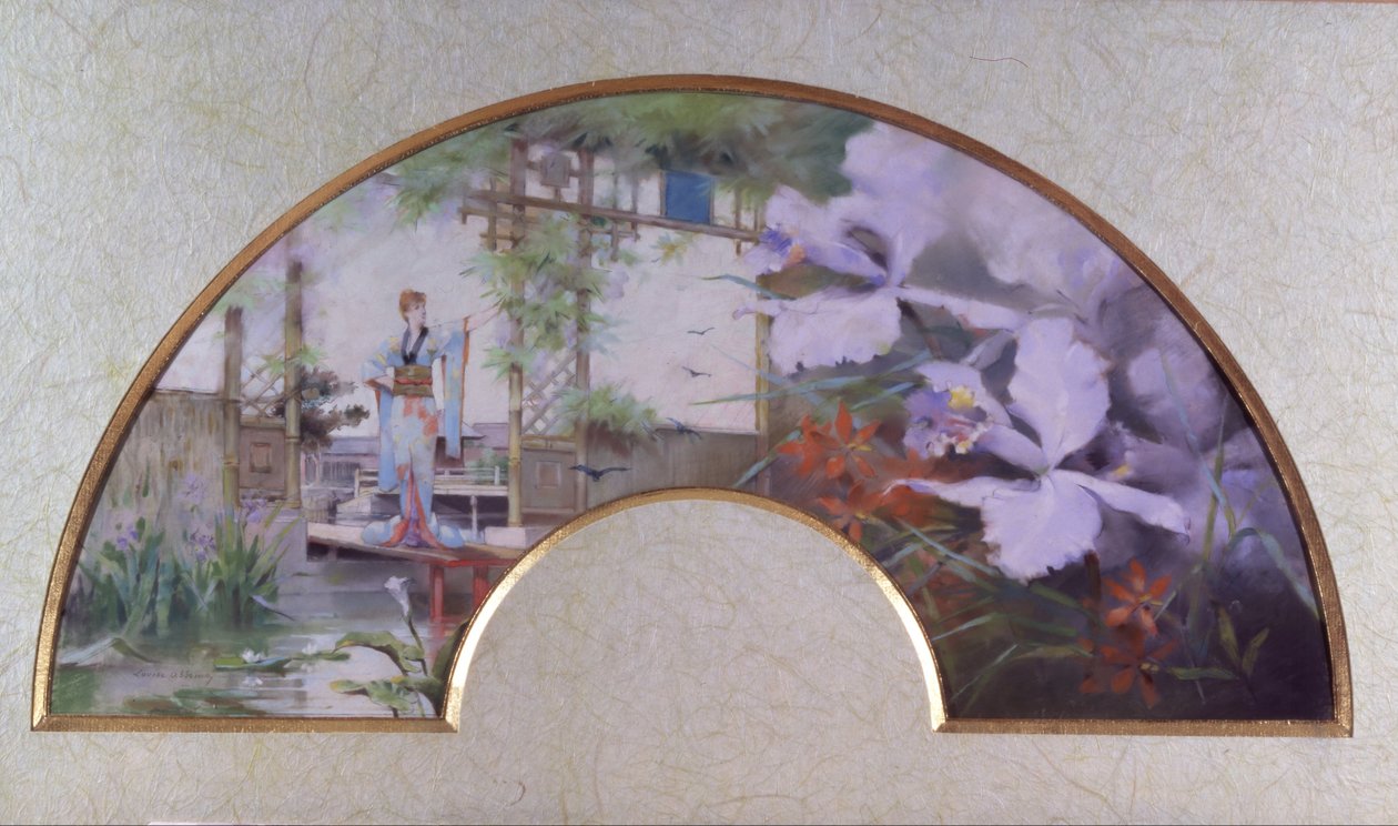 莎拉伯恩哈特在日本花园 作者 路易丝·阿贝玛