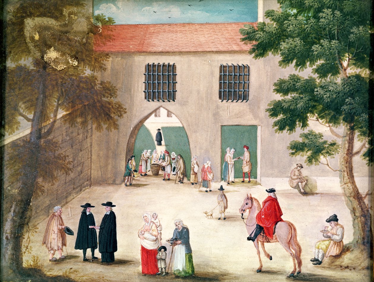 从“L&39;Abbaye de Port-Royal”分发给穷人的施舍，c.1710 作者 路易丝·马德琳·科钦