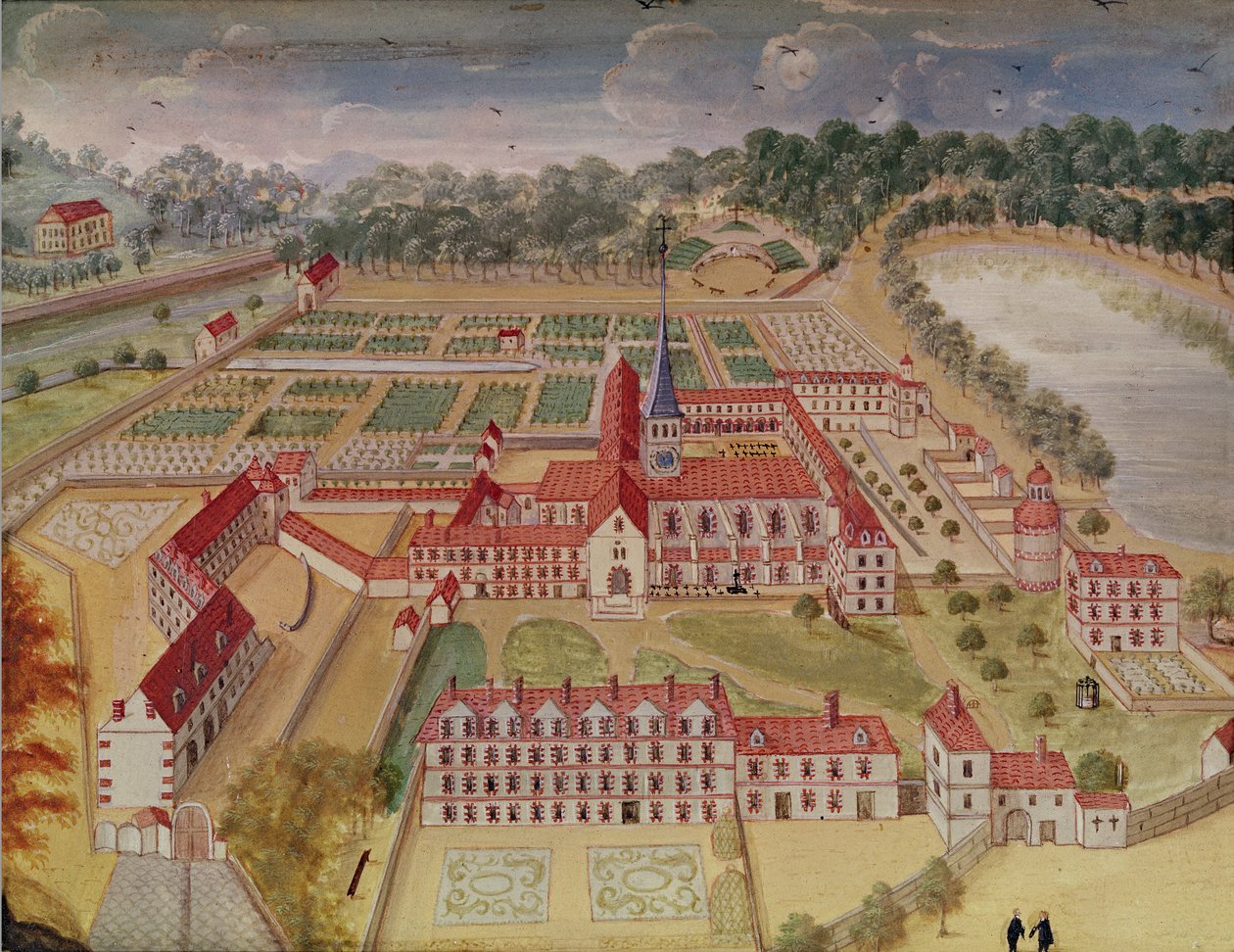 从&39;l&39;Abbaye de Port-Royal&39;看修道院的一般视图，c.1710 作者 路易丝·马德琳·科钦