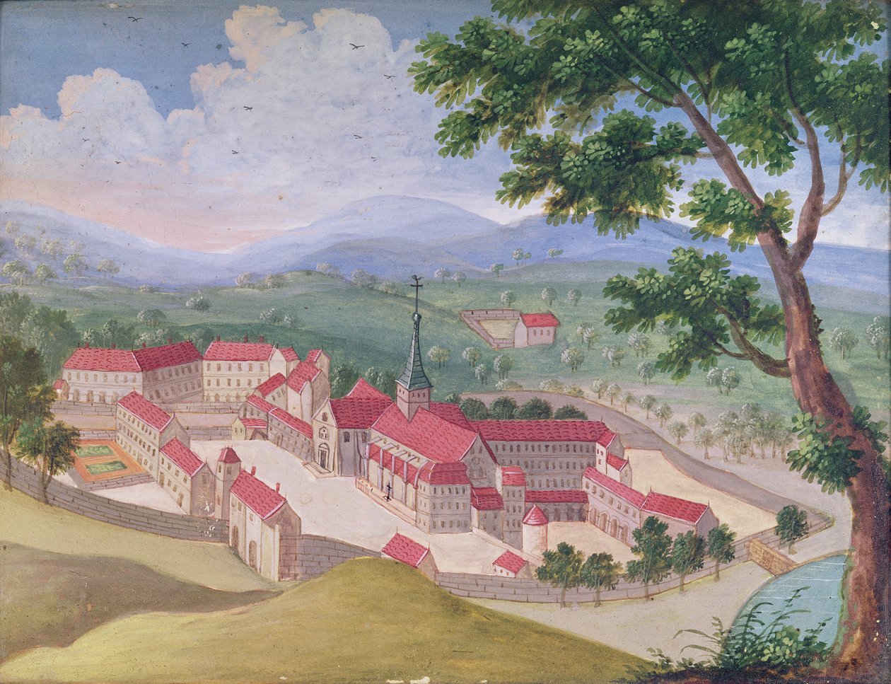 从东边看的修道院的全景，从&39;l&39;Abbaye de Port-Royal&39;，c.1710 作者 路易丝·马德琳·科钦