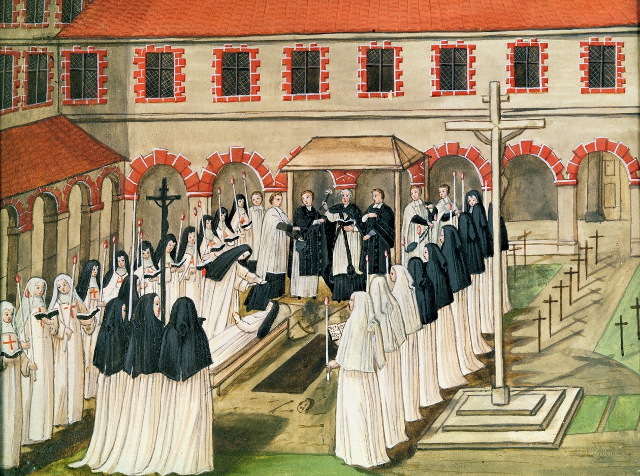 修女修女，来自&39;l&39;Abbaye de Port-Royal&39;，第1710页 作者 路易丝·马德琳·科钦