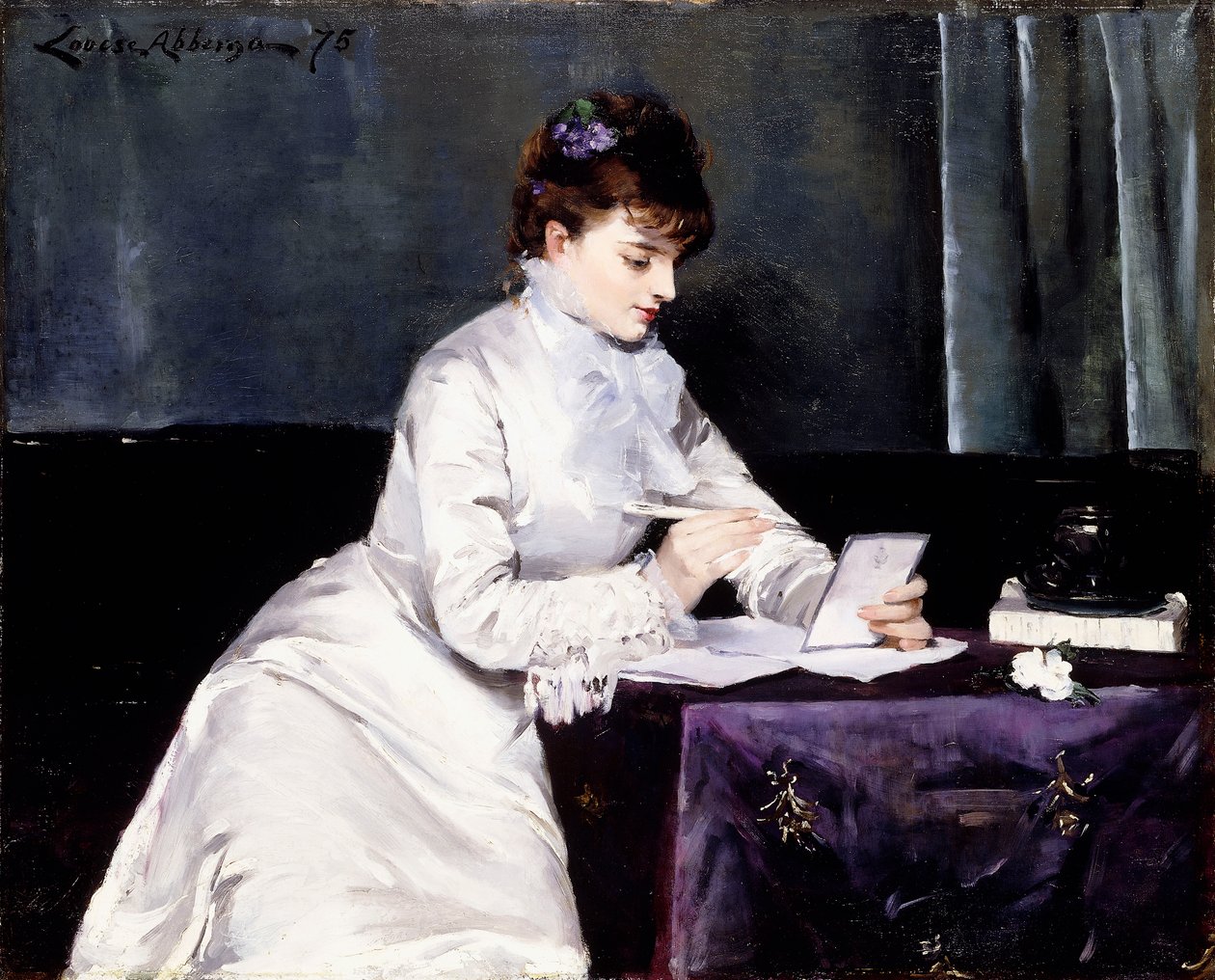 Lucien Guitry夫人的画像，1876年 作者 路易丝·阿贝玛