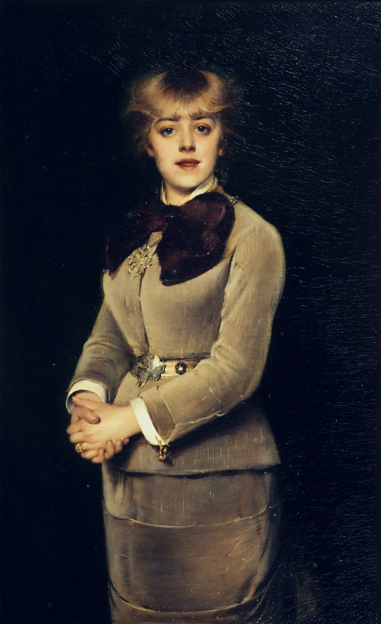 女演员Jeanne Samary的肖像，1879年。 作者 路易丝·阿贝玛