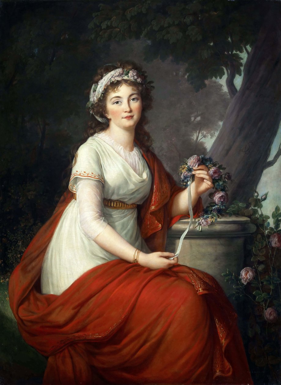 塔季扬娜-瓦西里耶夫娜-尤苏波娃伯爵夫人的肖像，1769年至1841年，冯-恩格尔哈特夫人。 作者 伊丽莎白·路易丝·维吉·勒布朗