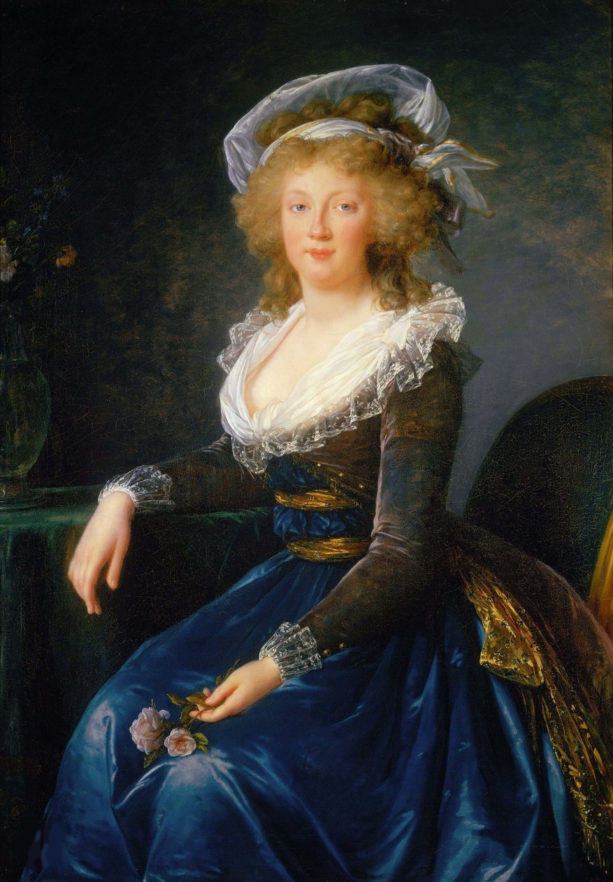 那不勒斯和西西里的玛丽亚-特蕾莎的肖像，1772-1807，约1790。 作者 伊丽莎白·路易丝·维吉·勒布朗
