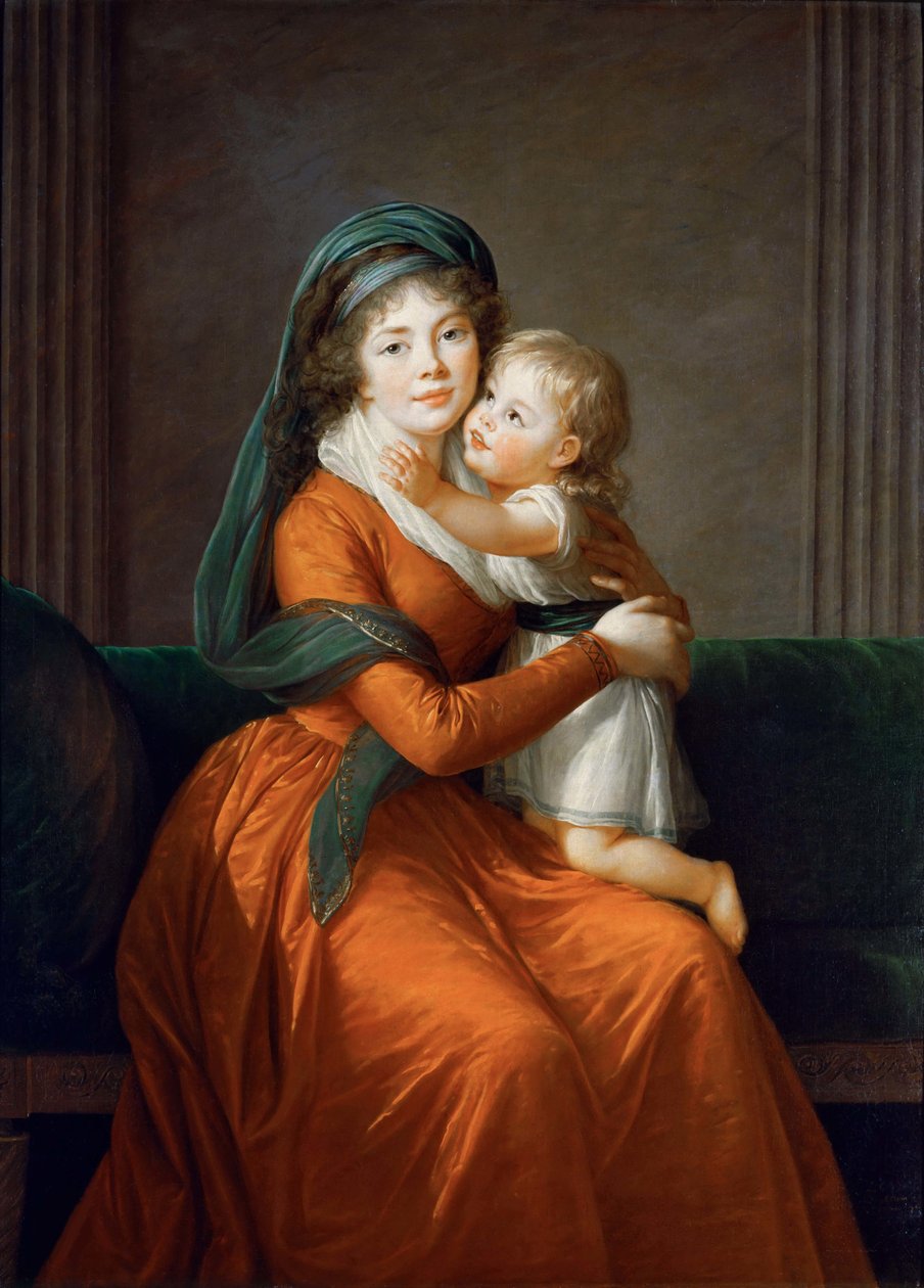 Alexandra Golitsyna公主和她儿子Pyotr的画像，1794年。 作者 伊丽莎白·路易丝·维吉·勒布朗