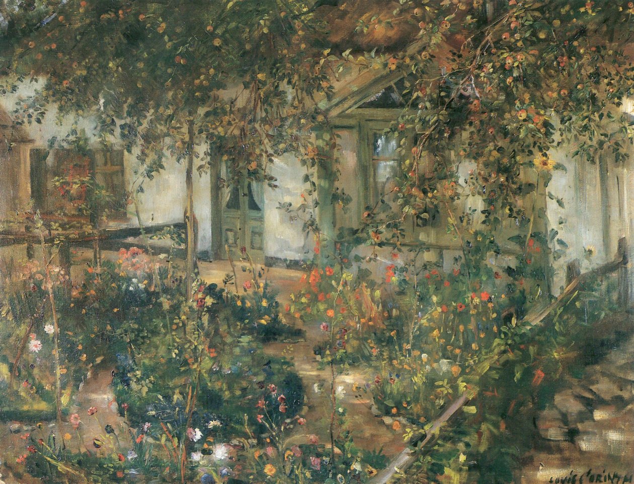 开花的小屋花园 作者 洛维斯·科林斯（Lovis Corinth）