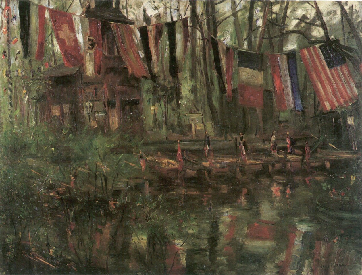 柏林蒂尔加滕的新湖 作者 洛维斯·科林斯（Lovis Corinth）