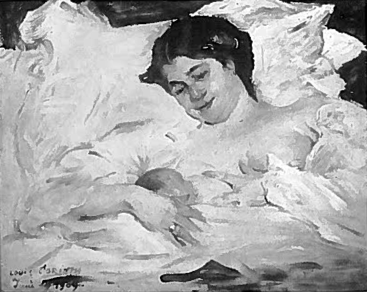 在产褥期夏洛特和Wilhelminen 作者 洛维斯·科林斯（Lovis Corinth）