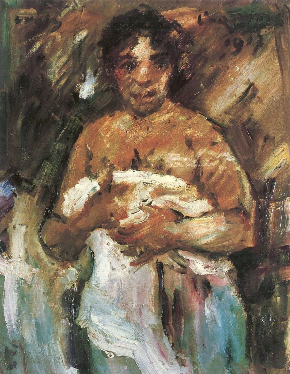 女孩，脱衣服 作者 洛维斯·科林斯（Lovis Corinth）