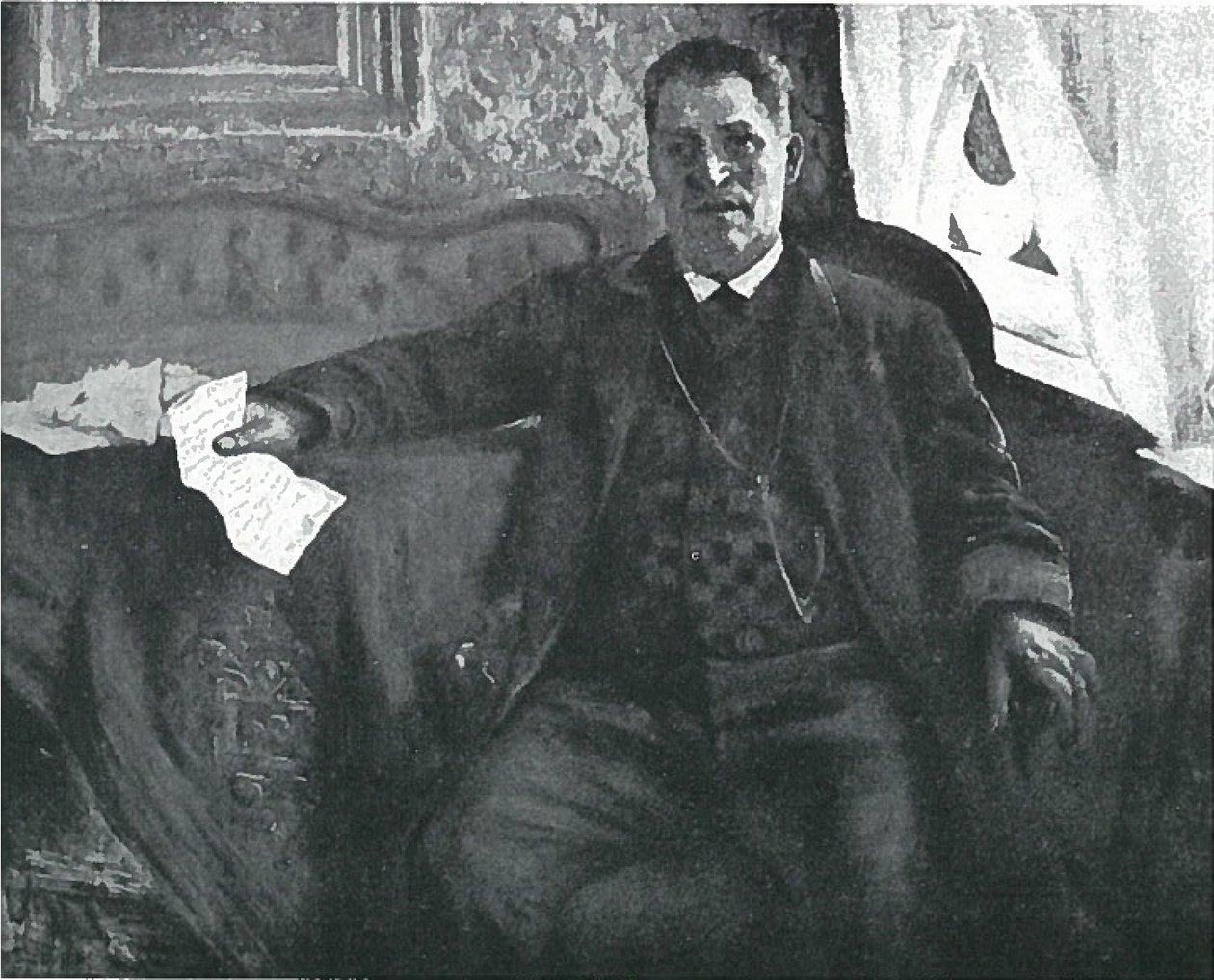 父亲海因里希科林斯湾画象与信件的 作者 洛维斯·科林斯（Lovis Corinth）