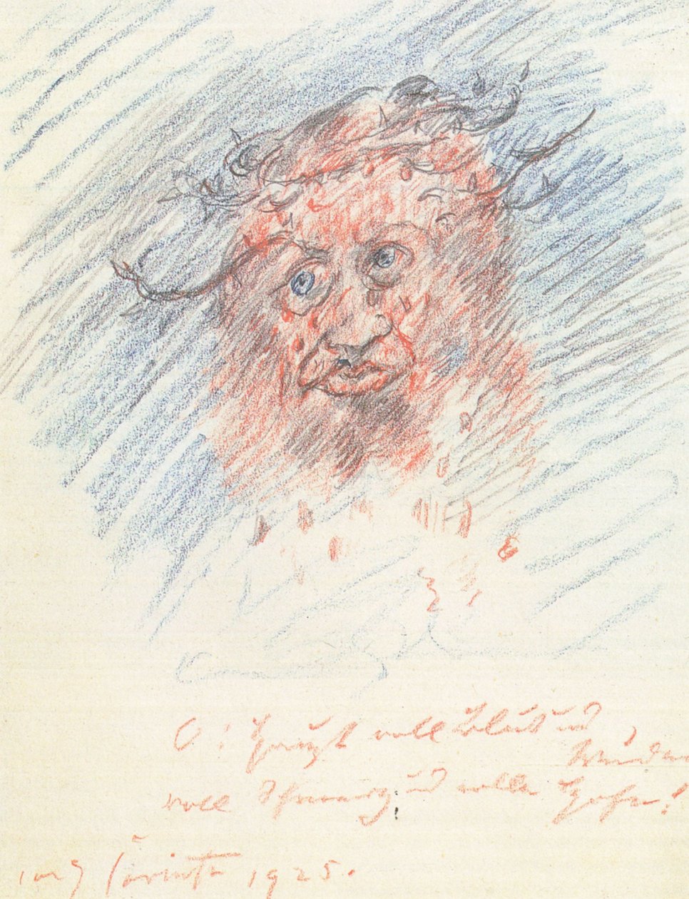 自画像作为一个痛苦的人 作者 洛维斯·科林斯（Lovis Corinth）